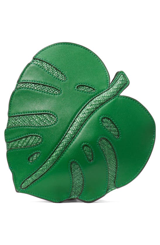 Shop Kate Spade Playa 3d Leaf Smooth Leather Crossbody Bag In Watercress Multi