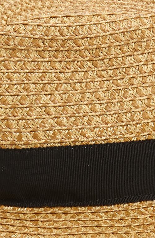 Eric Javits Look Again Packable Fedora In Natural/black