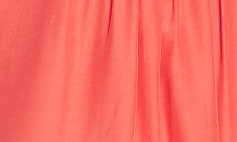 Court & Rowe Smock Detail Satin Halter Top In Bright Poppy