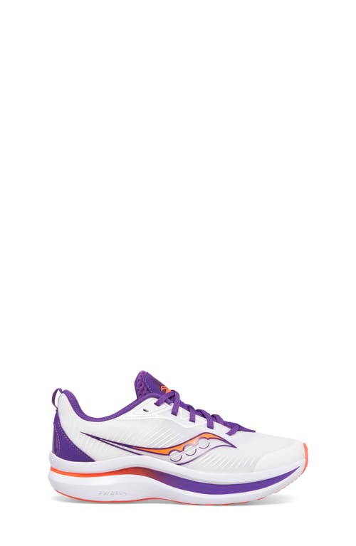 Saucony Endorphin Kdz Running Sneaker In White/purple