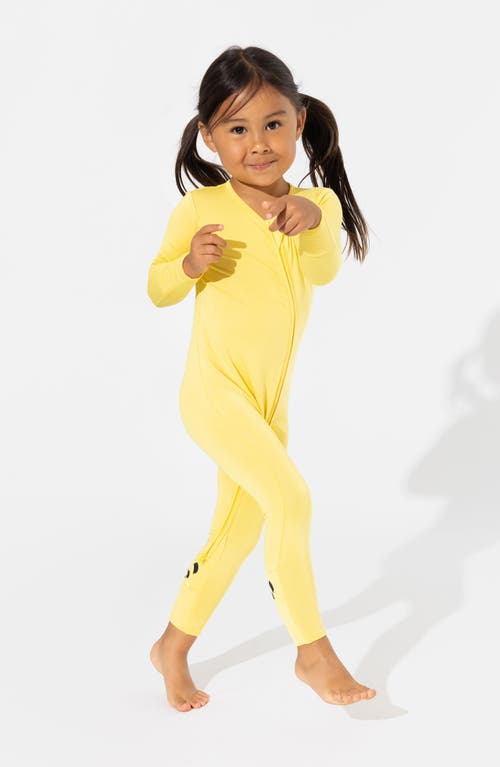 Shop Bellabu Bear Convertible Fitted One-piece Pajamas In Yellow