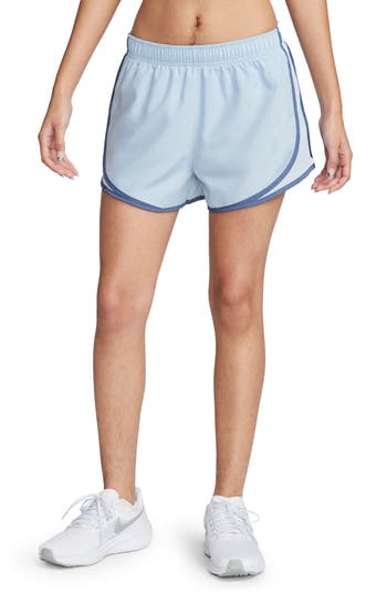 Shop Nike Dri-fit Tempo Running Shorts In Lt Armory Blue/wolf Grey
