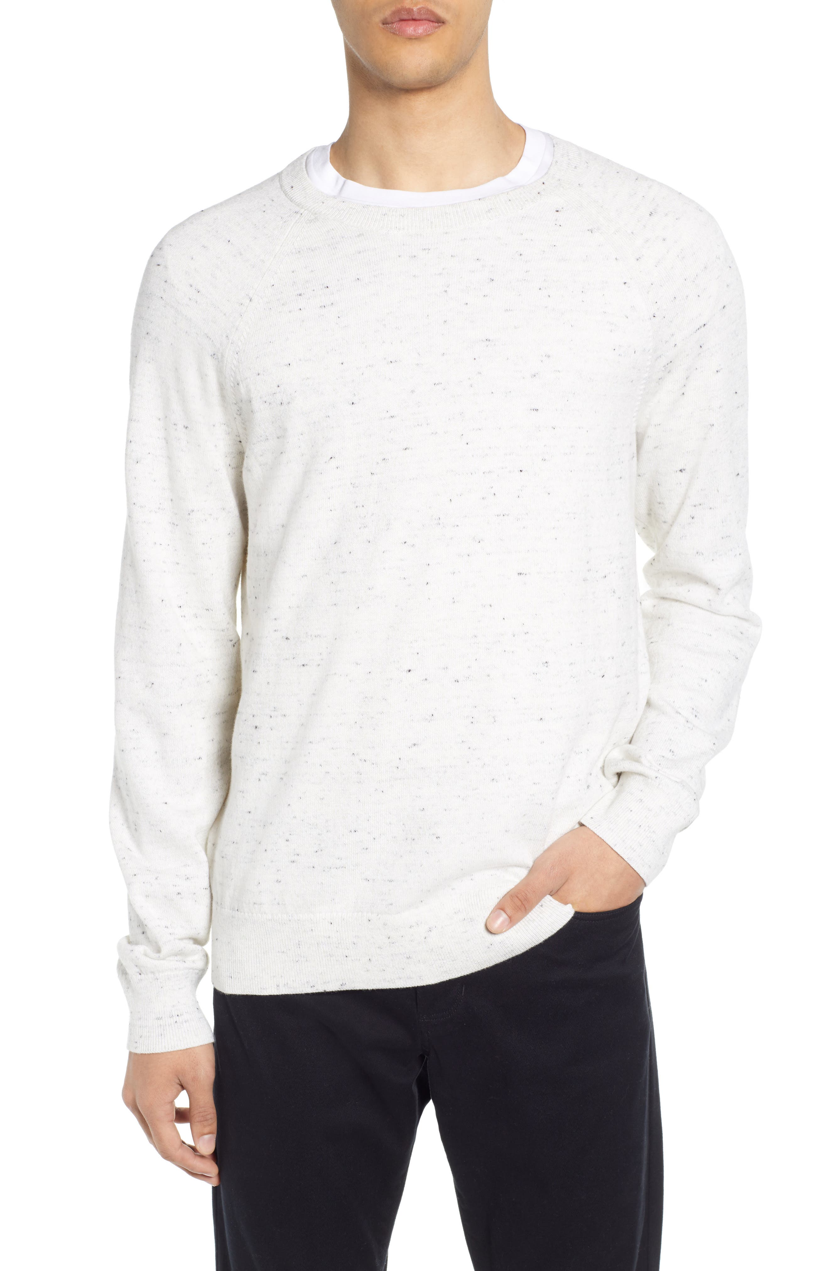 Vince Raglan Slim Fit Sweater, White