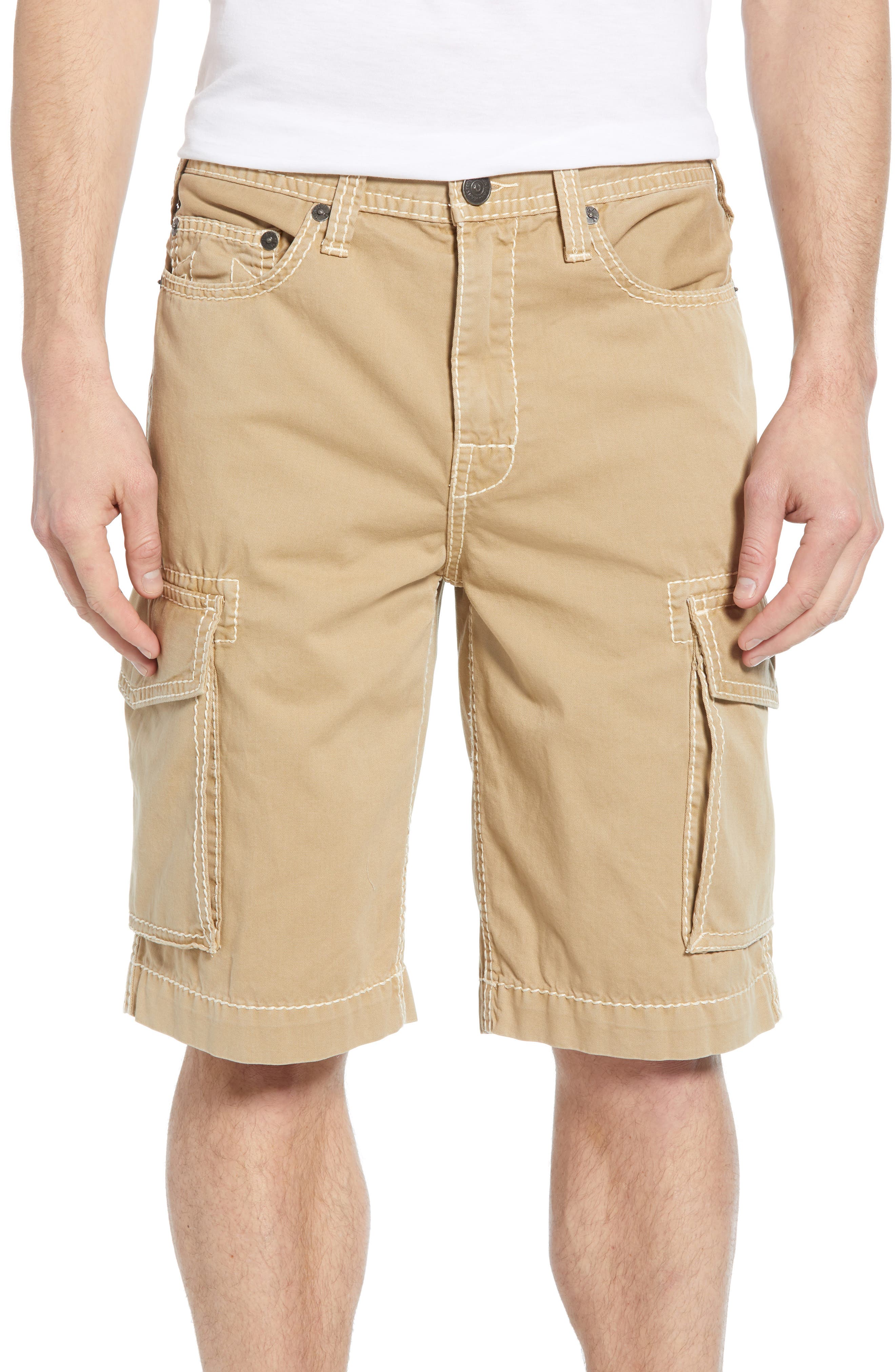 True Religion Brand Jeans Cargo Shorts, Brown