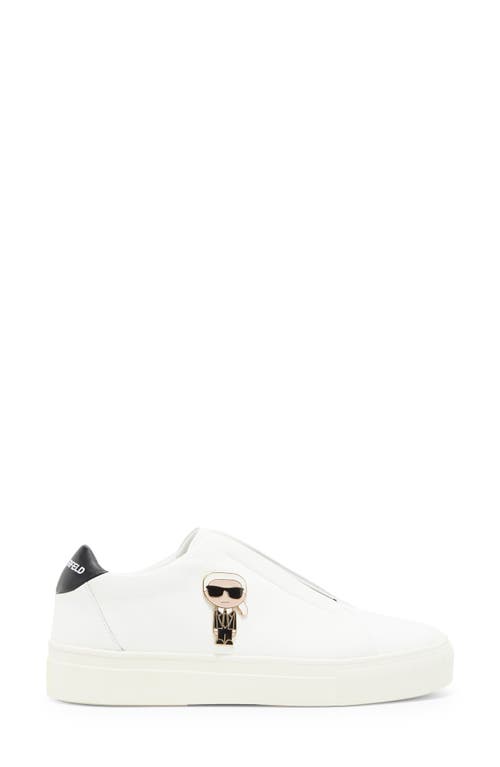 Shop Karl Lagerfeld Paris Ceci Slip-on Sneaker In Bright White/black