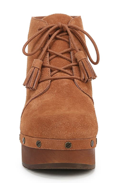 Dr. Scholl's Women's Original Chic Lace-up Platform Booties In Honey Brown