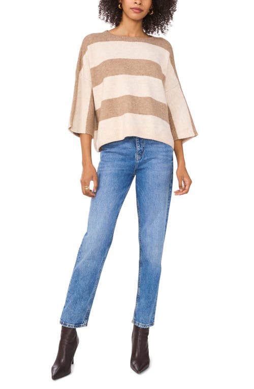 Shop Vince Camuto Wide Stripe Sweater In Malted