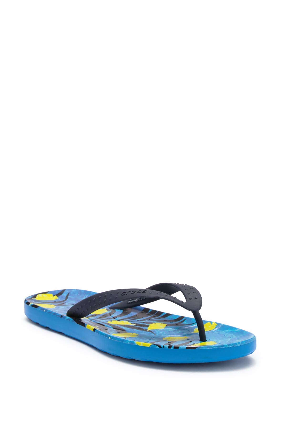 crocs chawaii black flip flops