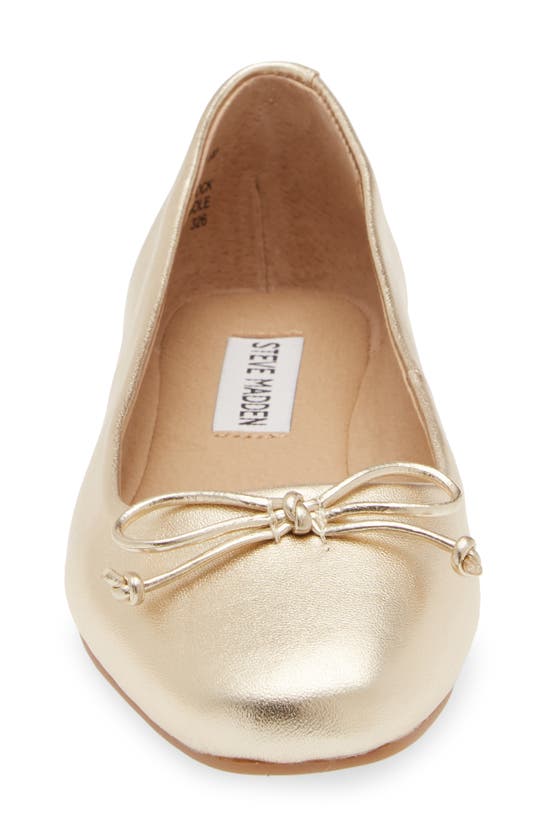 Steve Madden Eydie Ballet Flat In Gold Leather
