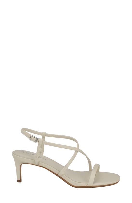 Calvin Klein Ishaya Ankle Strap Sandal In Ivory