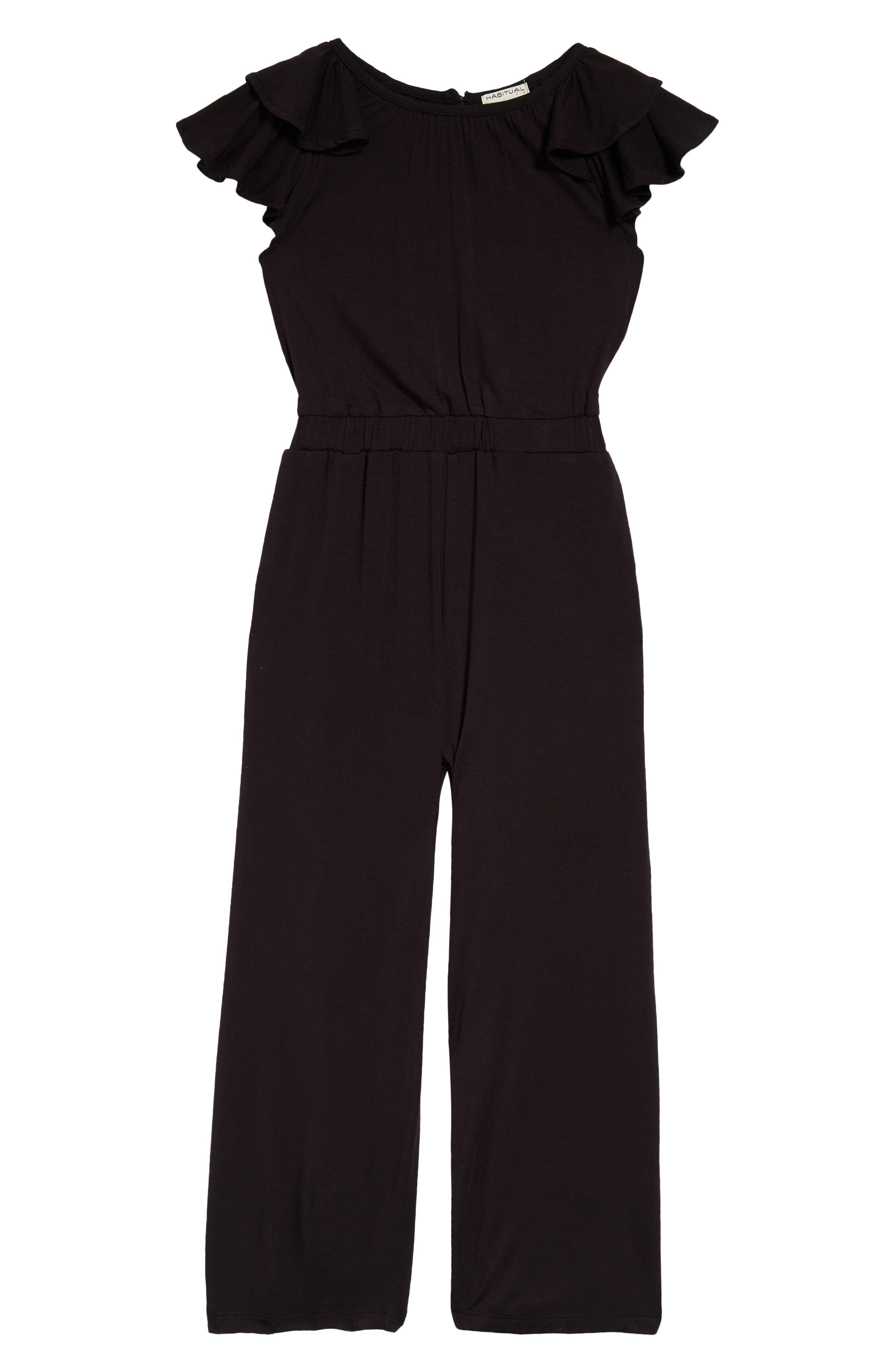 girls black jumpsuit