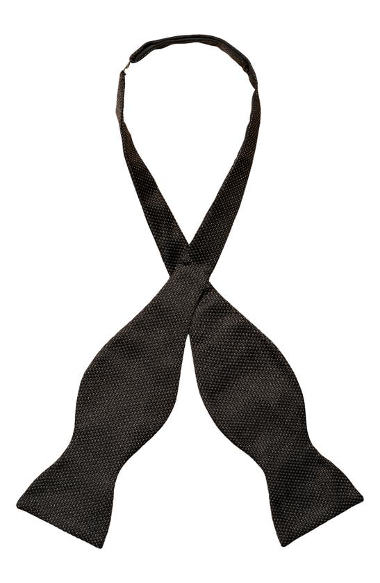 Shop Eton Patterned Silk Bow Tie In Black