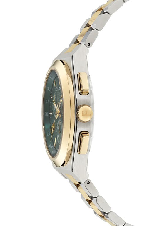Ferragamo Vega Upper East Chronograph, 42mm In Two Tone