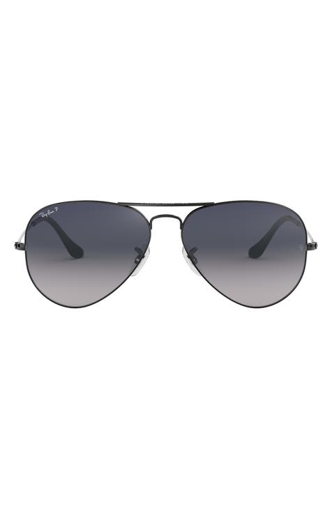 62mm Polarized Oversize Pilot Sunglasses