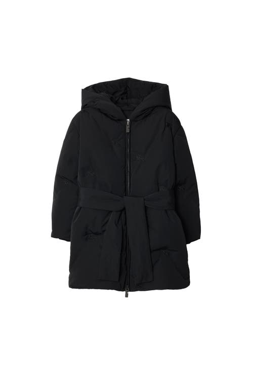 Shop Burberry Ekd Nylon Padded Coat In Black