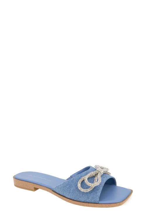 Laffi Slide Sandal in Denim