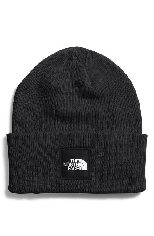 The North Face Big Box Logo Beanie In Tnf Black