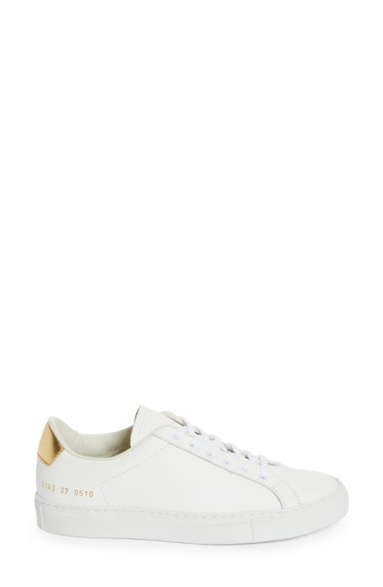 Shop Common Projects Retro Classic Low Top Sneaker In White/ Gold
