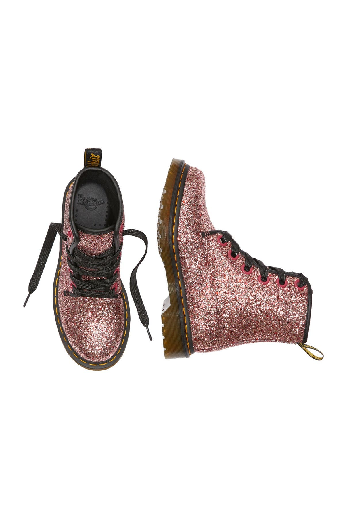 dr martens pink glitter