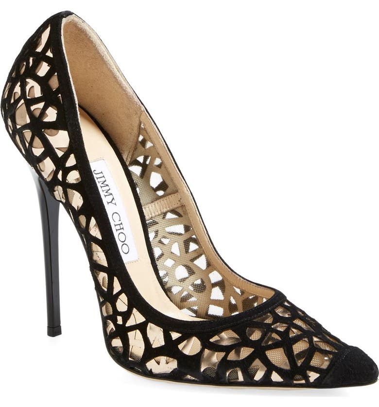 JIMMY CHOO 'Anouk' Pointy Toe Pump, Main, color, Black