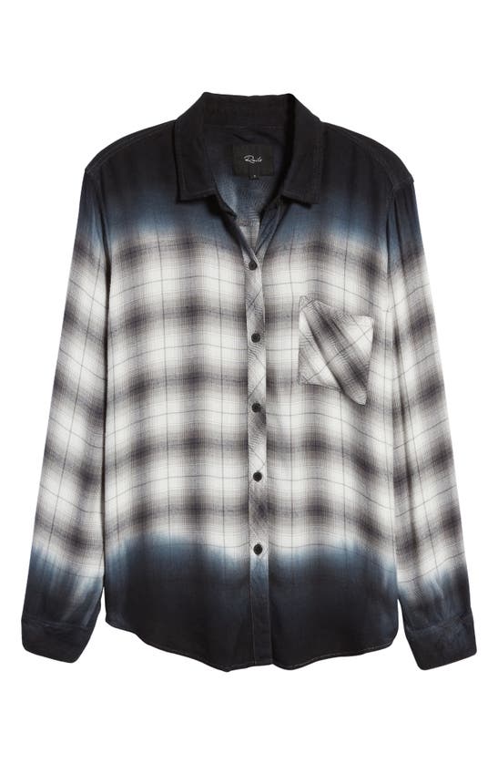 Rails Hunter Button Down Plaid Shirt In Smoked Dip Dye