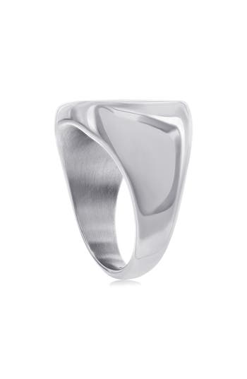 Blackjack Square Ring In Silver