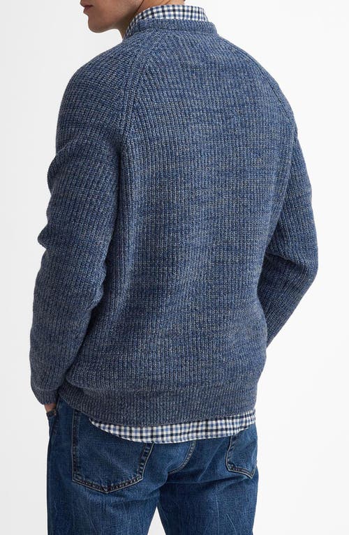 Barbour Horsefood Wool Sweater In River Blue