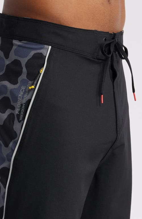 Shop Florence F1 Airtex Gamma Water Repellent Board Shorts In Black