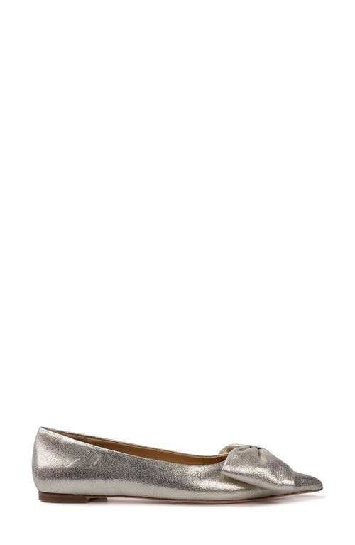 Zigi Manelik Pointed Toe Flat In Gold