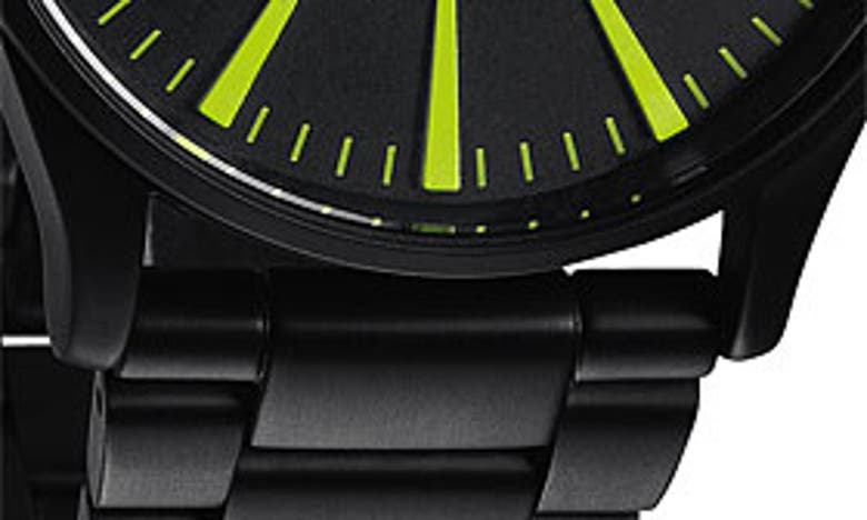 Shop Nixon Sentry Bracelet Watch, 42mm In Black/black