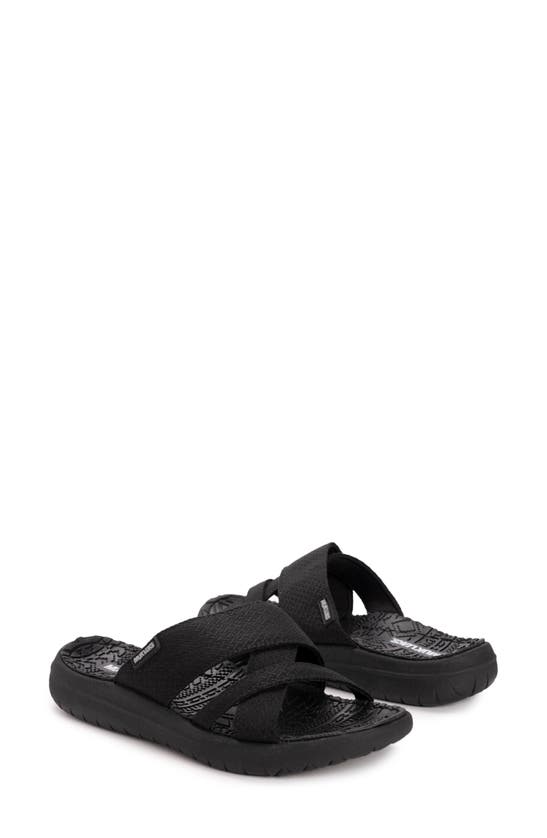 Shop Muk Luks Sassy Slide Sandal In Black