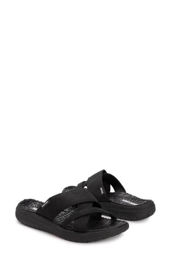 Muk Luks Sassy Slide Sandal In Black | ModeSens