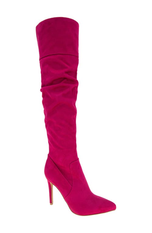 Himani Over the Knee Boot in Viva Pink Microsuede