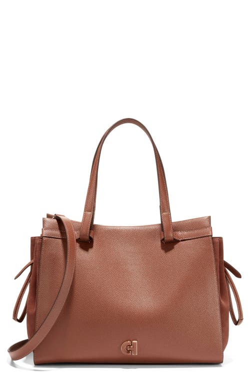 Cole Haan Grand Ambition Leather Cinched Satchel Bag in Dark Sequoia at Nordstrom