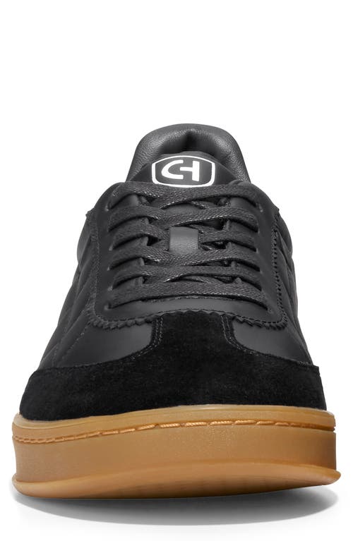 Shop Cole Haan Grandpro Breakaway Leather Sneaker In Black/nicotine Gum