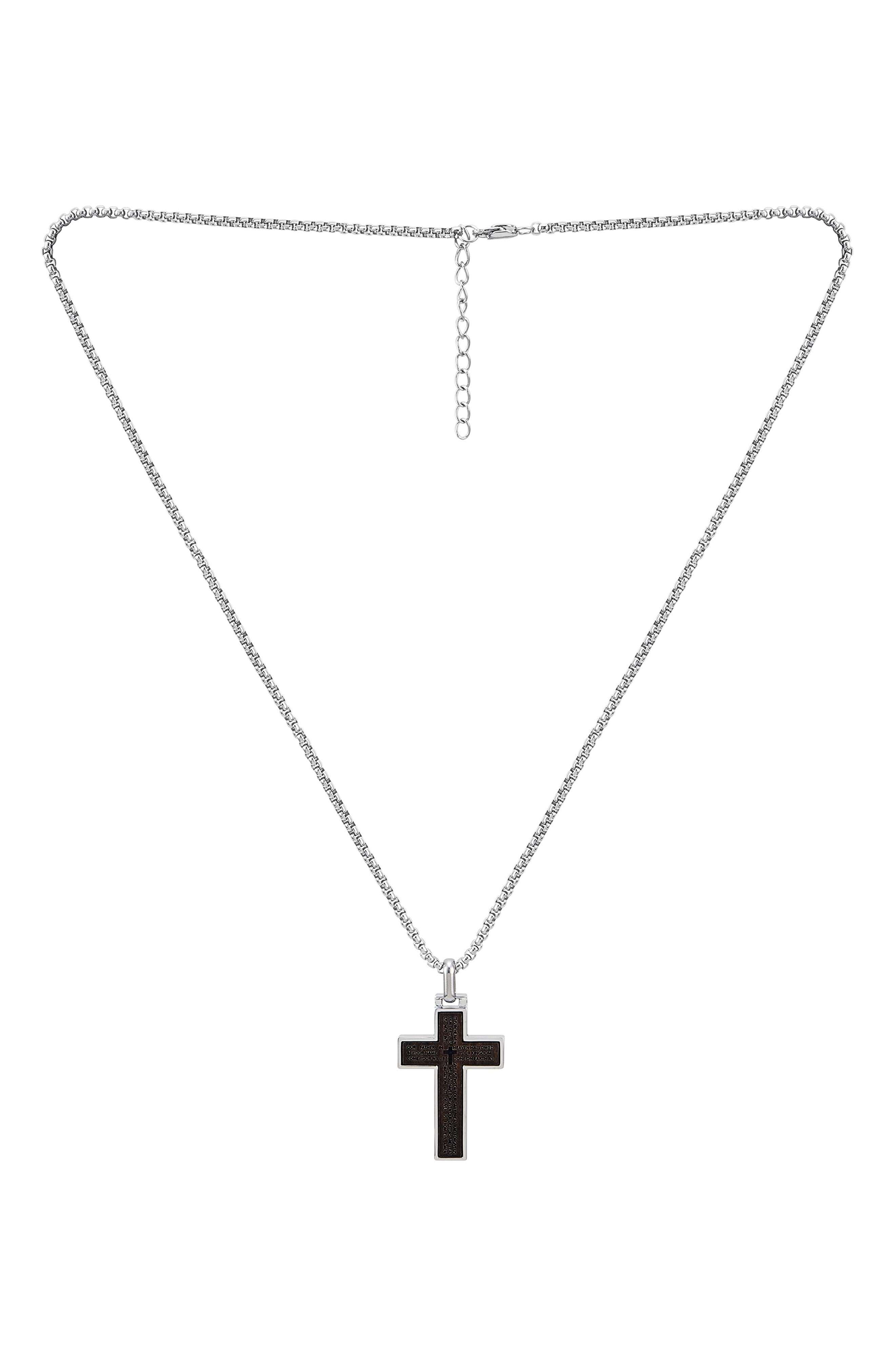 silver 925 cross necklace