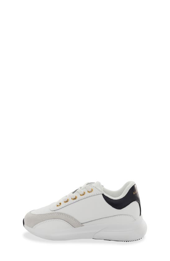 Shop Kurt Geiger Kids' Gaspar Sneaker In White Black