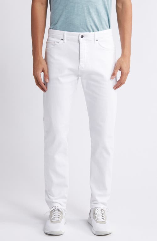 BOSS Taber Five Pocket Stretch Cotton Pants White at Nordstrom, X 32