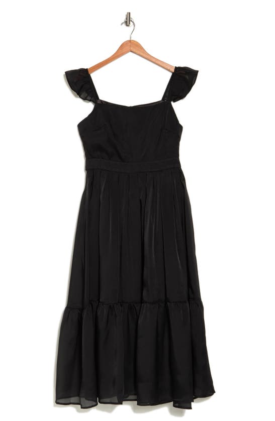 Shop Lulus Darling Forever Cap Sleeve Dress In Black