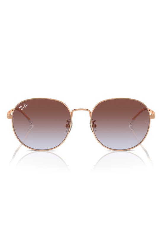 Shop Ray Ban Ray-ban 57mm Phantos Round Sunglasses In Rose Gold