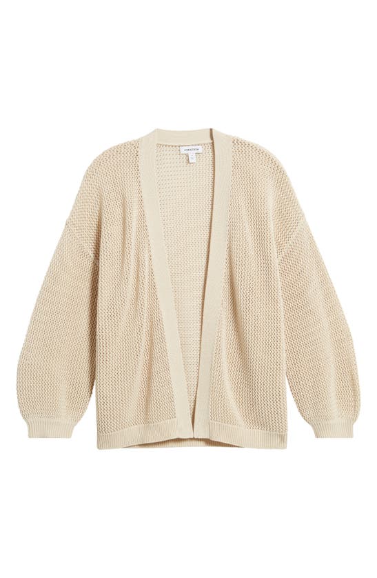 Shop Nordstrom Open Stitch Open Front Cotton Cardigan In Beige Beach