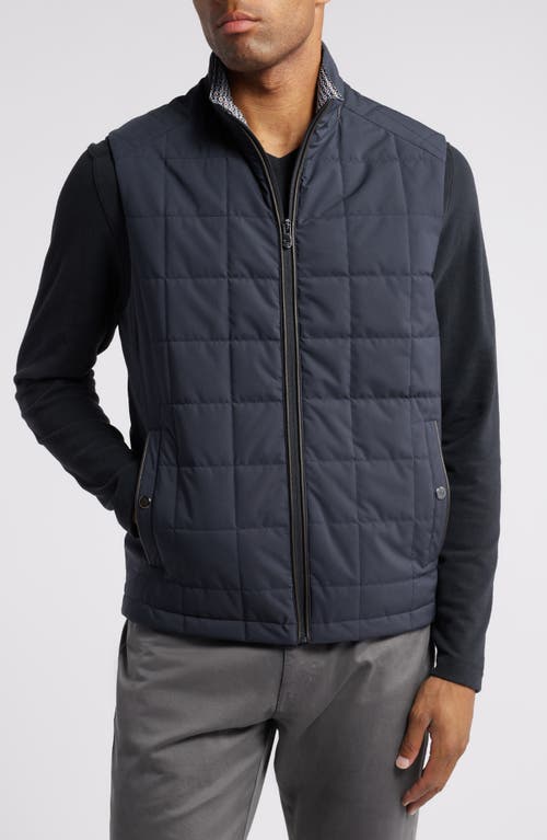 Shop Johnston & Murphy Box Quilt Vest In Navy