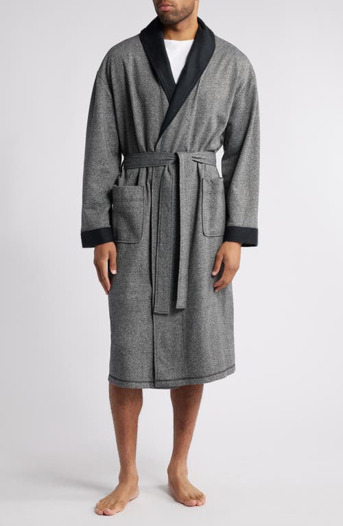 Majestic International Feel Good Fleece Robe in Marled Black 