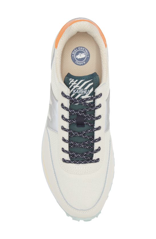 Shop Karhu Gender Inclusive Albatross Control Sneaker In Lily White/ Silver