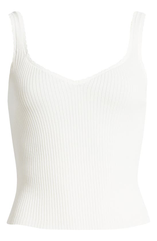 Shop Paige Odile Rib Sweater Tank In Ivory