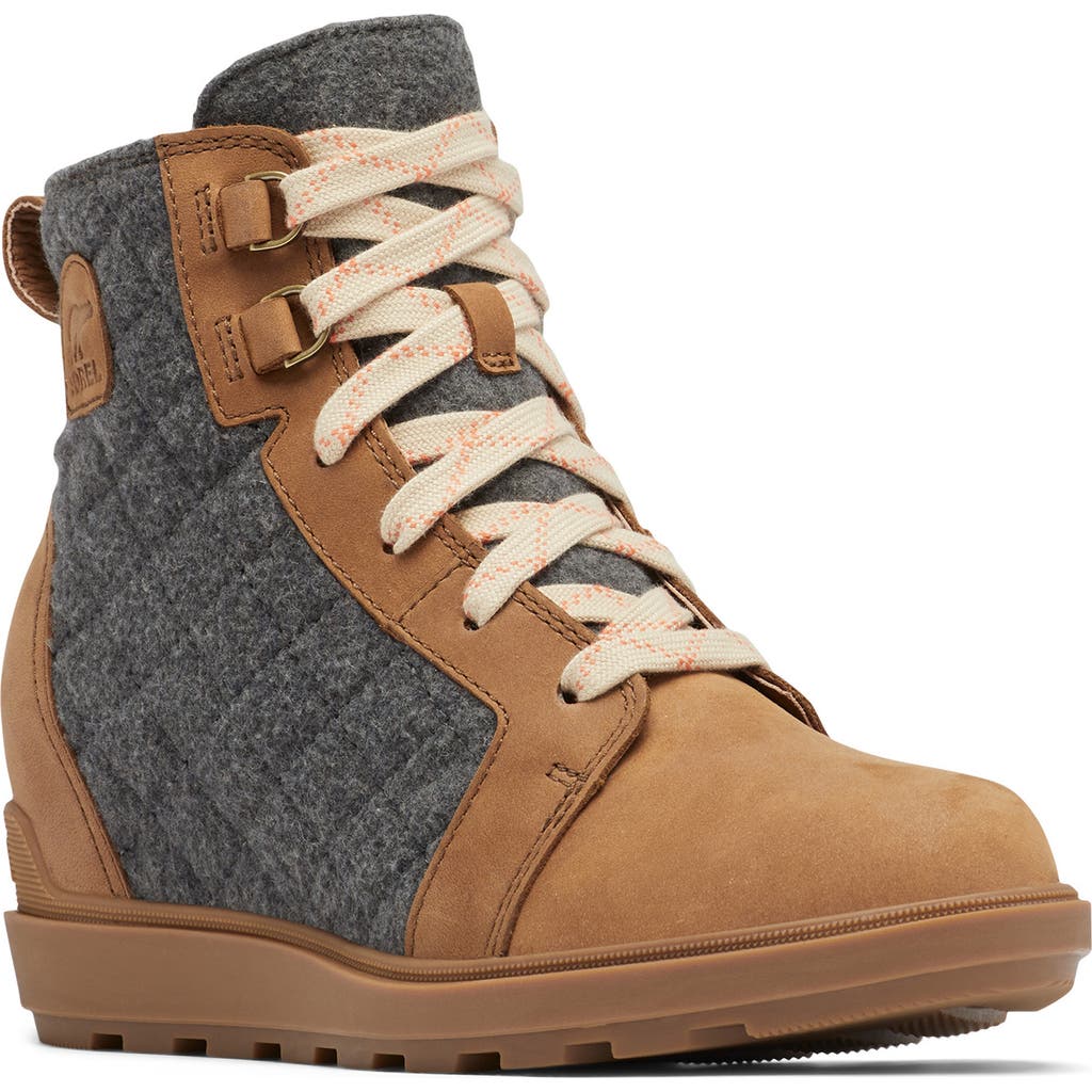 Sorel Evie Ii Wedge Bootie In Velvet Tan/ Gum 10