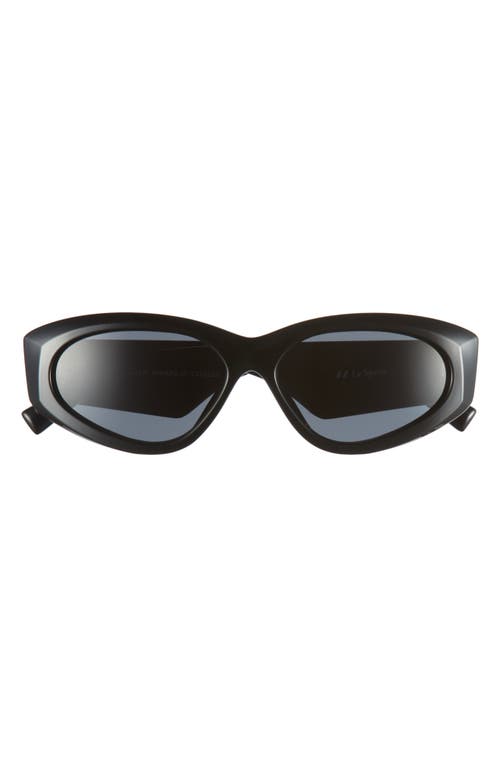 Under Wraps Oval Sunglasses in Black
