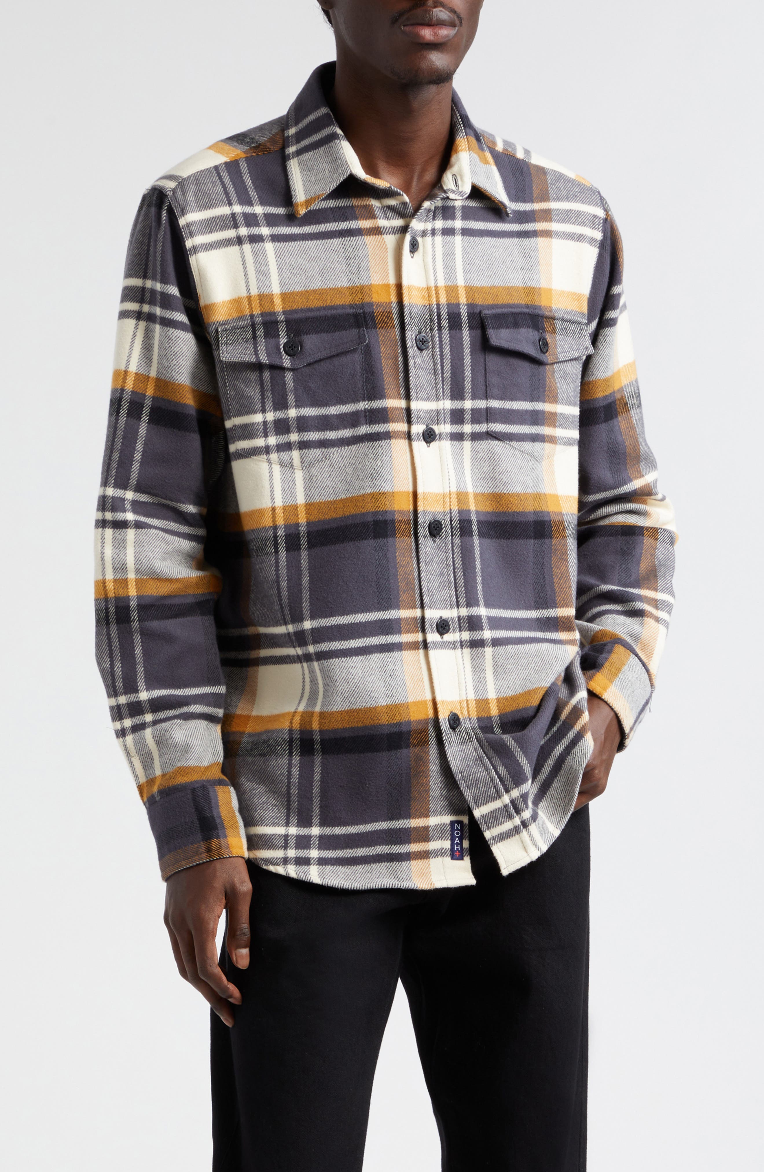 Noah Heavyweight Plaid Flannel Button-Up Shirt | Nordstrom