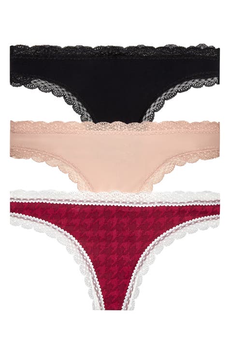 luxurious Maroon Lace Thong Panty Underwear : : Clothing &  Accessories