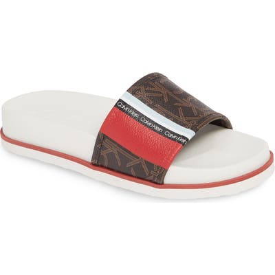 Calvin Klein Marlo Slide Sandal- Brown